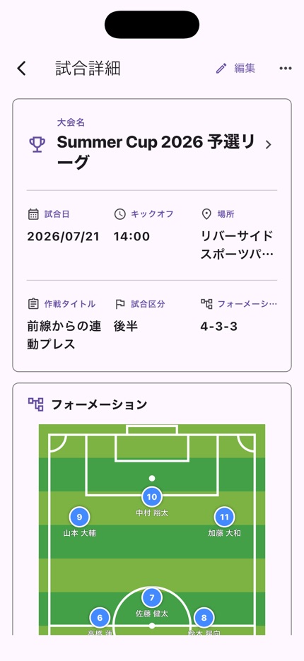 新しいPremium試合詳細画面