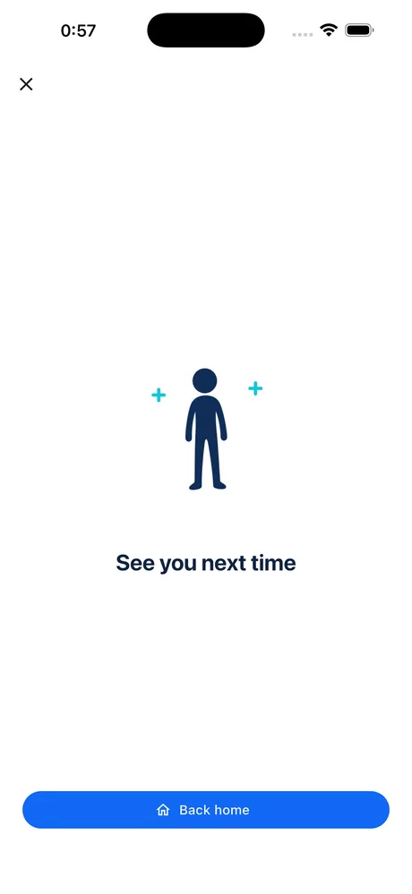 NudgeGoo character seeing the user off after their check